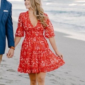 Tiered ruffle mini dress